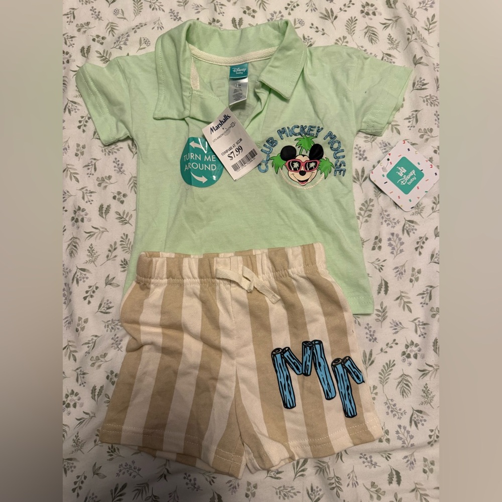Marshalls Disney Light Green Polo Shirt with pants